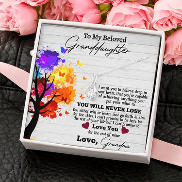 Beloved Granddaughter Alluring Beauty Necklace - Love You This Much